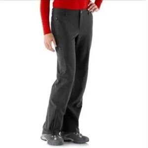 REI Co-op Endeavor Soft Shell Pants Women's Size 0 Black Outdoor Waterproof Hike